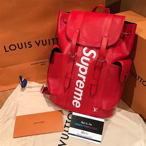 supreme handbag lv|louis vuitton supreme backpack price.